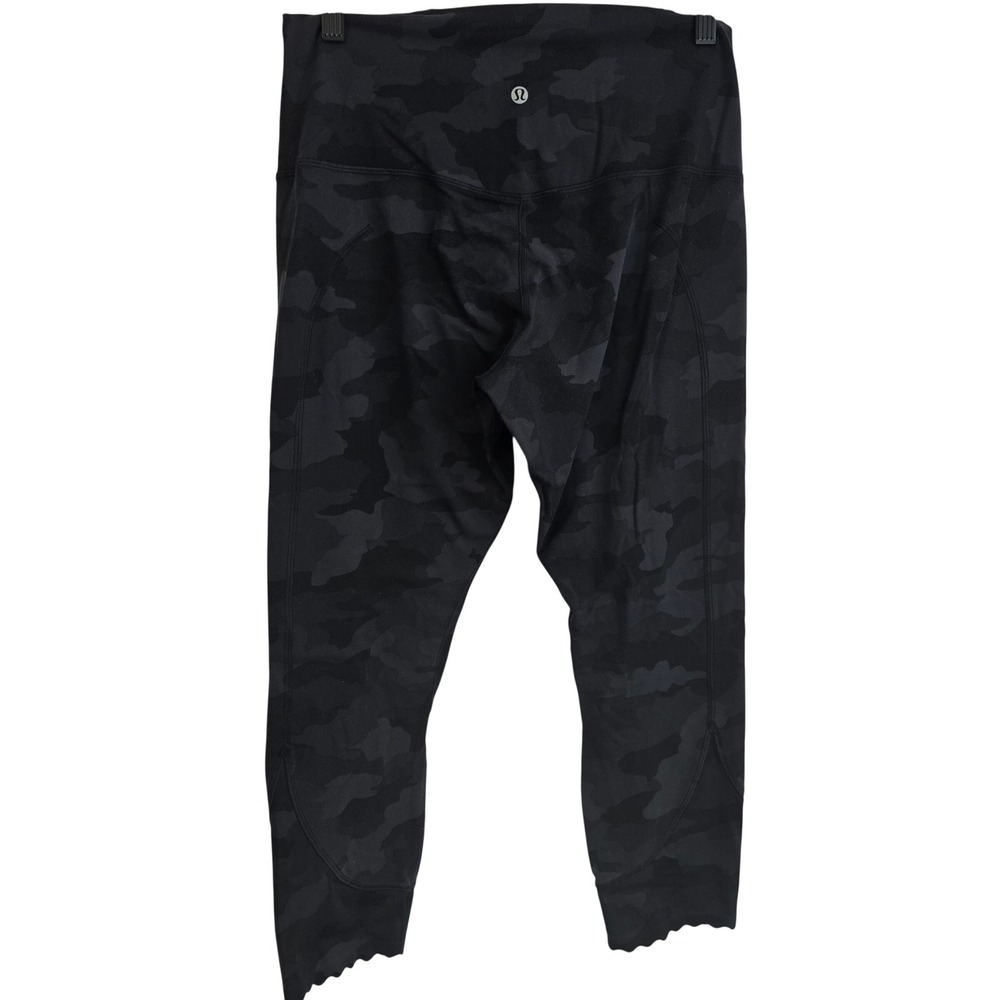 Lululemon Align Scalloped Hem 21 High Rise Leggings Camo Deep Coal Multi Size 10 - Picture 8 of 11